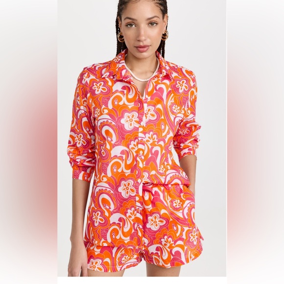 Playa Lucila Retro Top and Matching Shorts 2-Piece Set - Sz Large - Picture 1 of 16